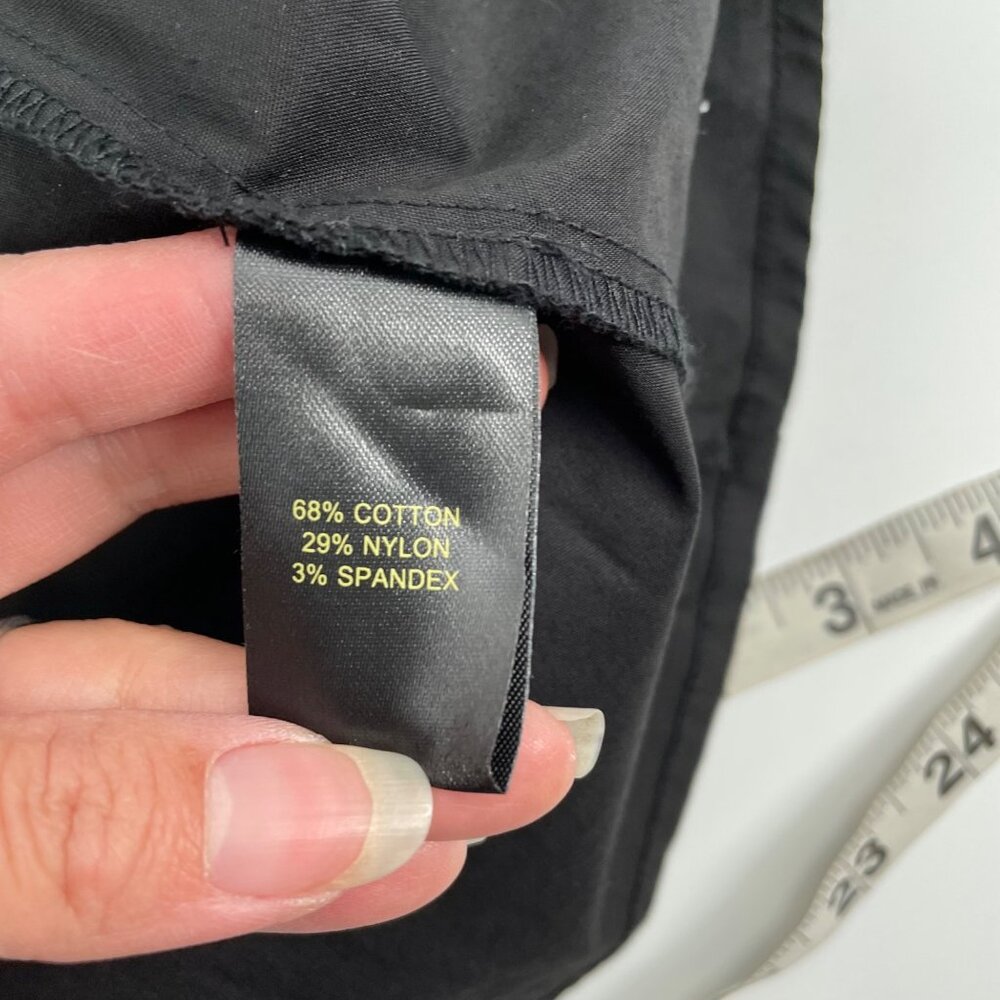 House of Harlow 1960 Black O-Ring Cutout Dress Womens Large LBD Puff Sleeves - Picture 5 of 8